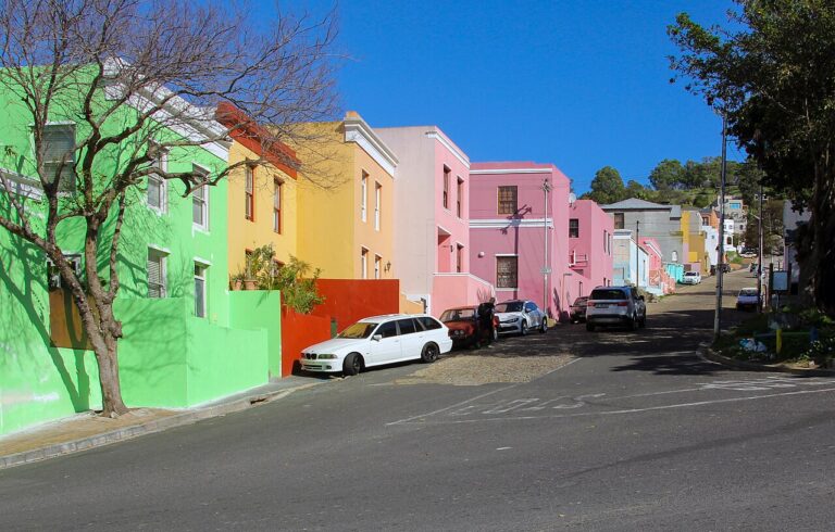 Pastel-painted houses along a Bo-Kaap street