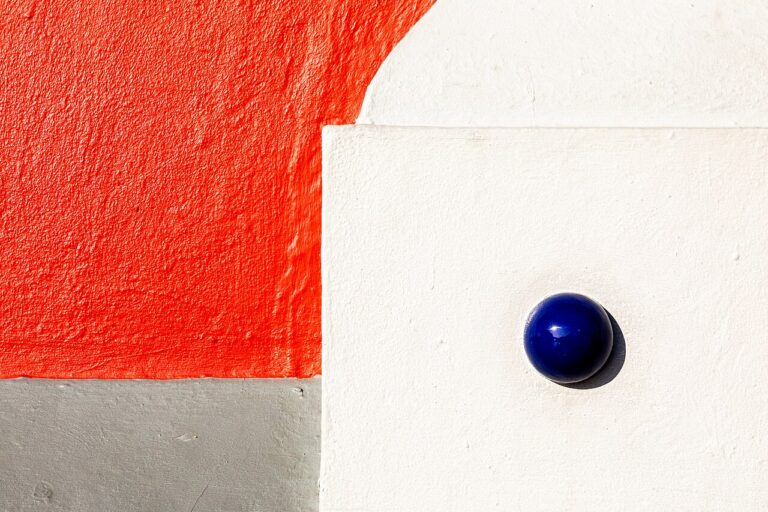 Red-and-white architectural detail at the V&A Waterfront